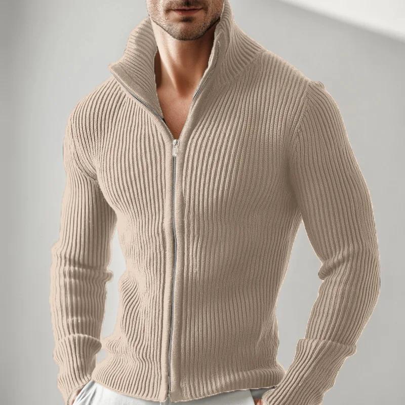 Les nouvelles vestes à fermeture éclair d'automne et d'hiver pour hommes, cardigans amples et décont