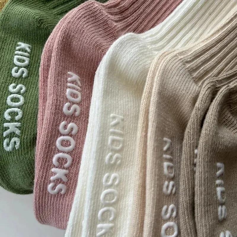 Chaussettes en coton à rayures pour bébés garçons et filles, 3 paires/lot, chaussettes souples pour