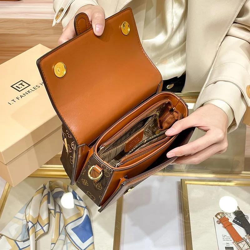 Sac à main de marque pour femmes, sac à bandoulière de styliste, petit sac carré à la mode et haut d