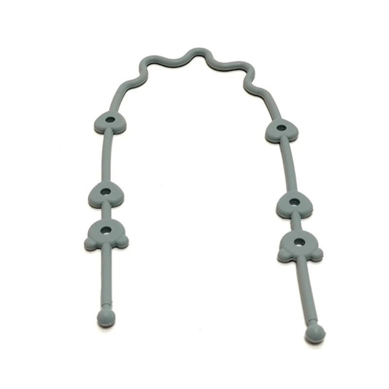 Chaîne sucette pour bébé avec sangles sécurité, support en Silicone, accessoire poussette chaise hau