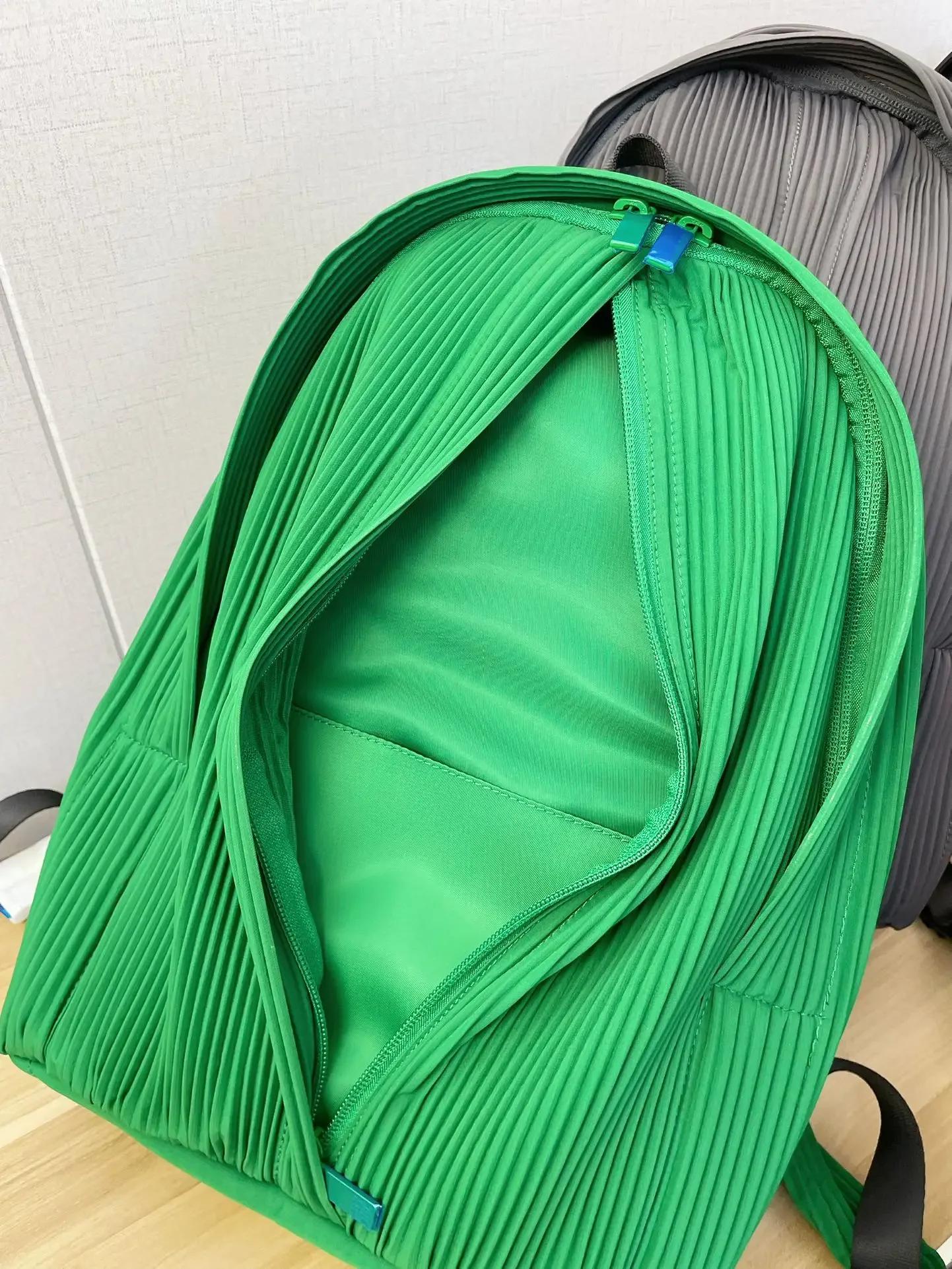 YUDX-Sac à Dos Plissé à Épaules avec Fermeture Éclair, Couleur Unie, Design Décontracté, Voyage, Éco