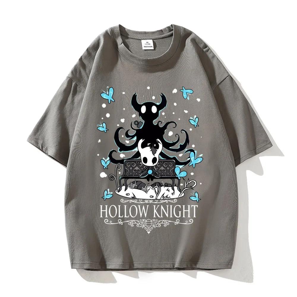 T-shirt Hollow Knight en coton pour hommes, de haute qualité, culture pop, punk, t-shirt numérique,
