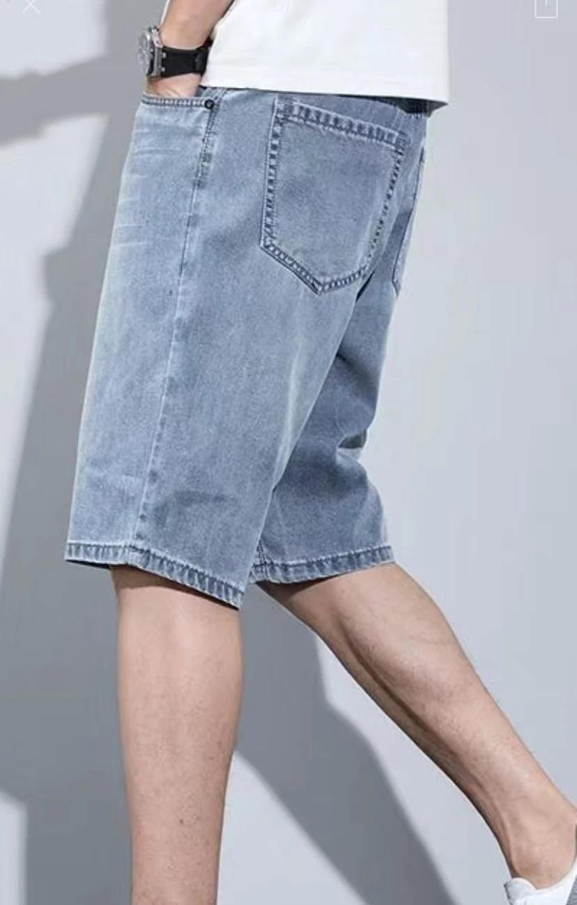 Shorts en jean bleu pour hommes, style Jorts, coupe ample, Harajuku, streetwear, Y2K, unisexe, overs