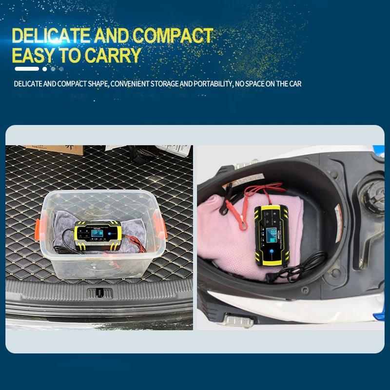 Chargeurs de batterie entièrement automatiques 12V-24V 8A, affichage numérique LCD, chargeurs de bat