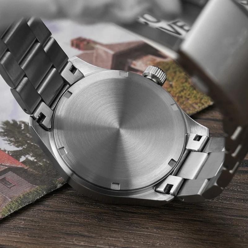 Militado ML08 montre à Quartz VH31 mouvement bande d'acier saphir cristal montre Vintage 10Bar étanc