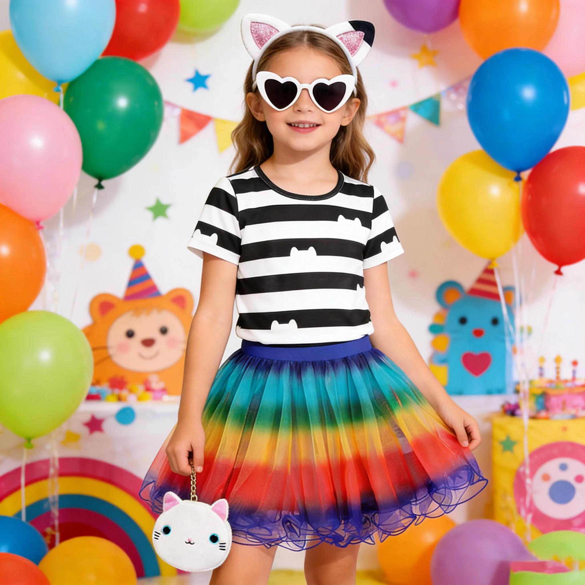 Ensembles de jupes pour enfants, poupée Ggabby pour filles, fête pour enfants, maisons de chat Gabby
