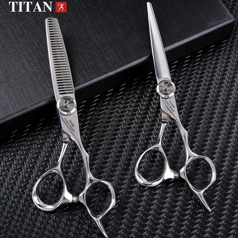 TITAN ciseaux de coiffeur professionnels ciseaux de coiffeur coupe de cheveux ensemble d'amincisseme