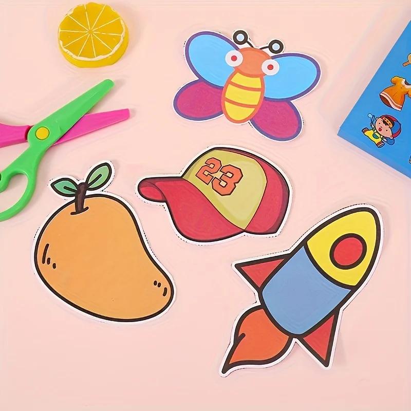 Ensemble d'activités pour enfants avec ciseaux, 96 pièces - Comprend des outils de découpe de papier