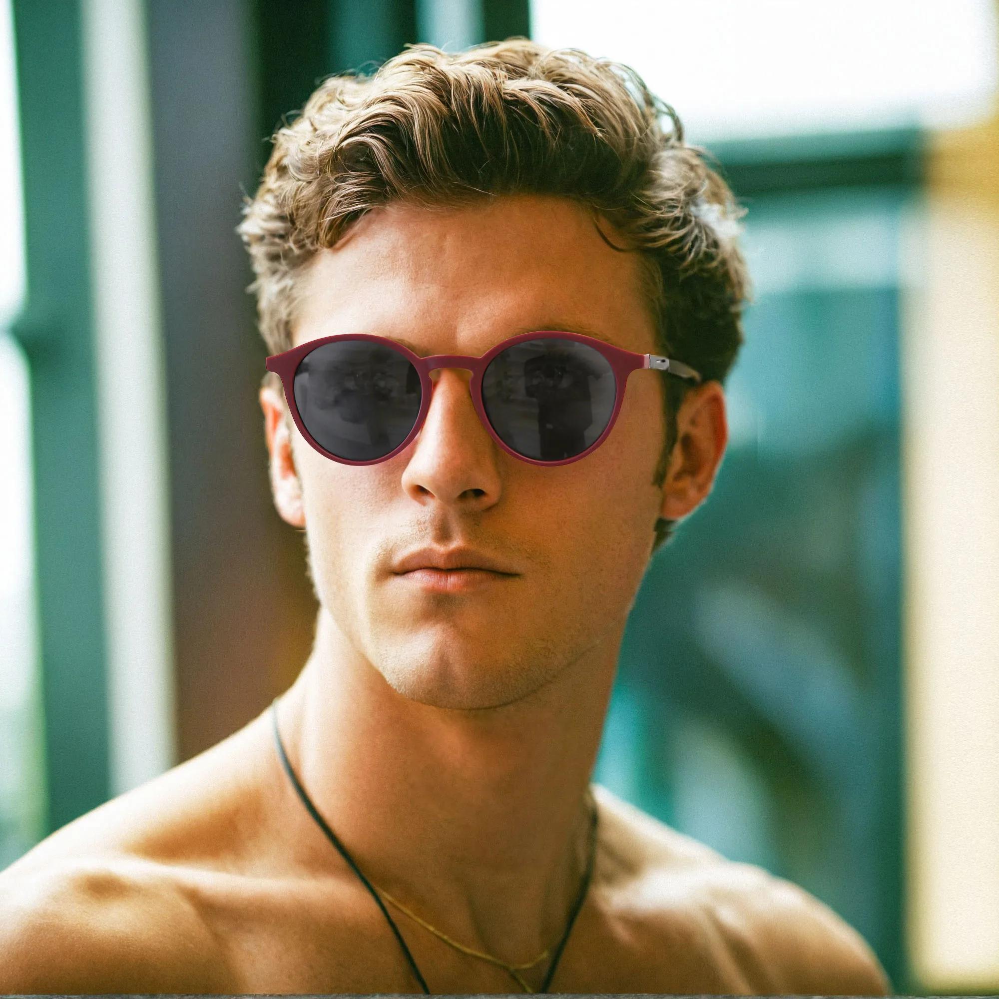 ZENOTTIC mode UV400 protéger lunettes de soleil hommes femmes Vintage cadre rond jambes en caoutchou