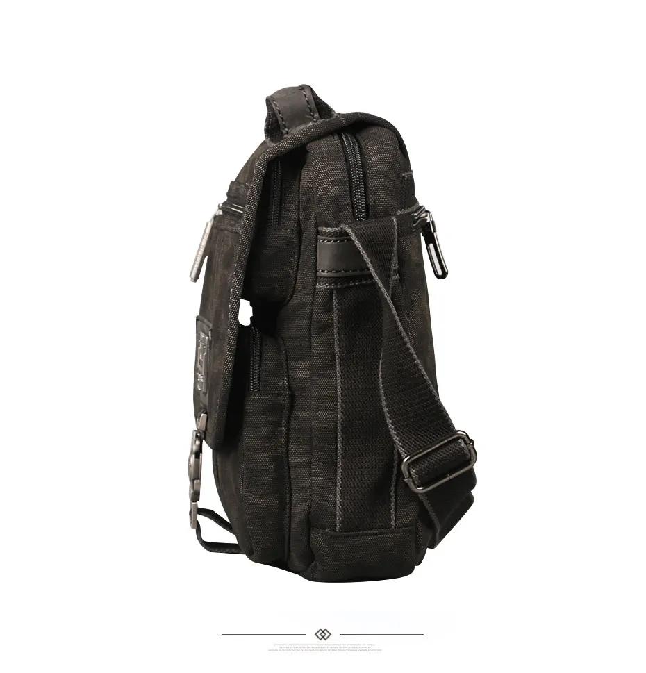 Ruil-Sac à main en toile rétro unisexe, sac à bandoulière décontracté, sacs initiés, vêtements de lo