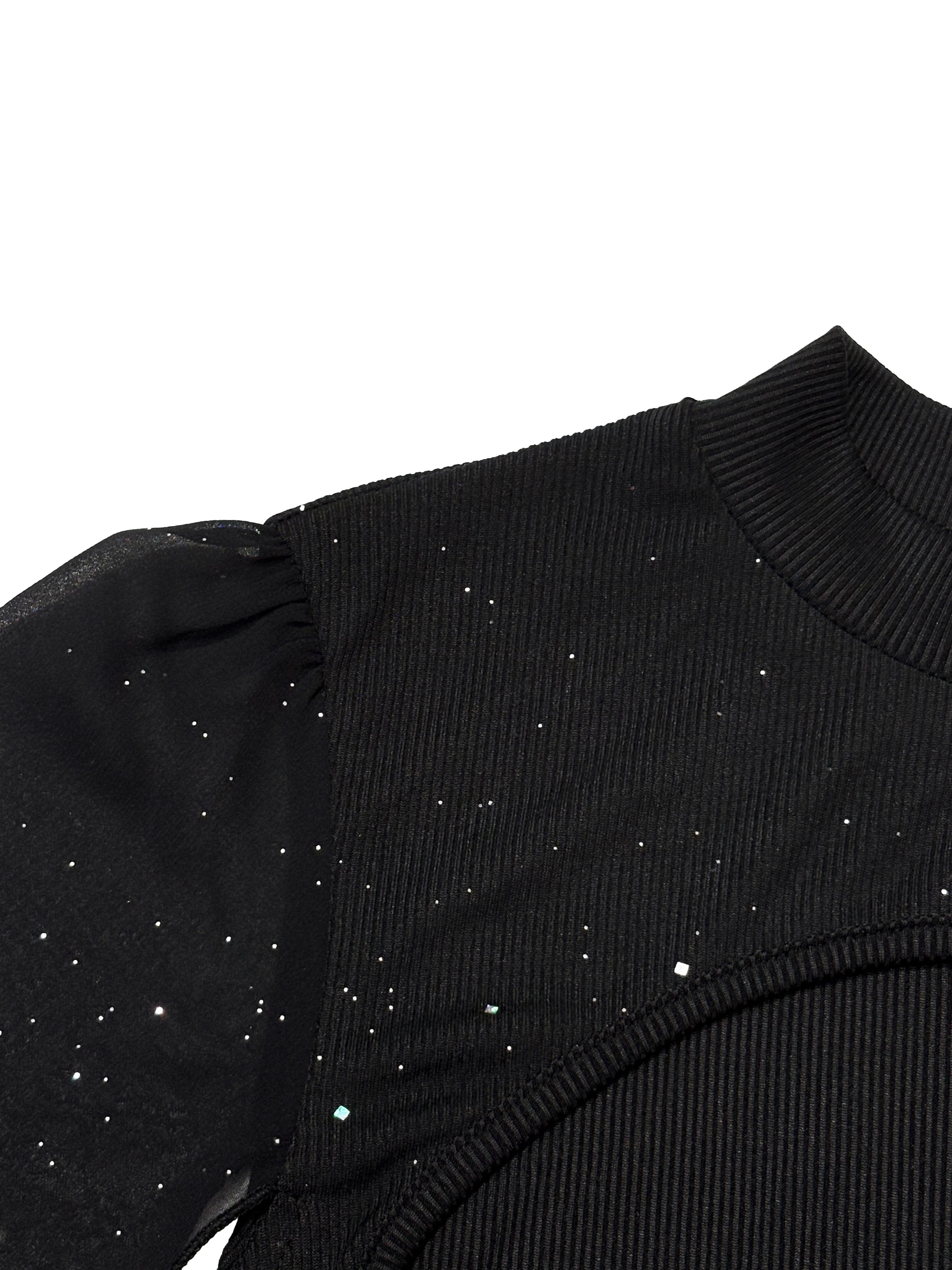 Mini robe Cape à col montant pour femmes, Sexy, paillettes scintillantes, soirée en boîte de nuit, m