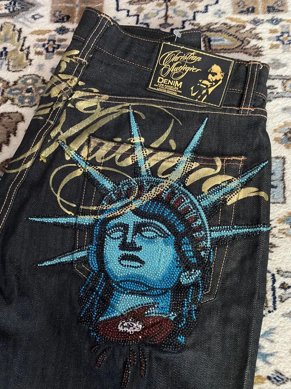 Jeans larges Harajuku Y2K à motifs diamants, pantalon décontracté en denim des années 2000, jean dro