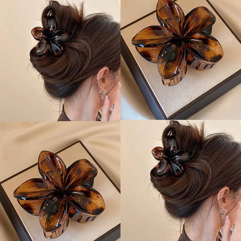 Pince à Cheveux Géométrique Simple en Métal, Accessoires de Bain, Crabe Croisé, Élégant, à la Mode,