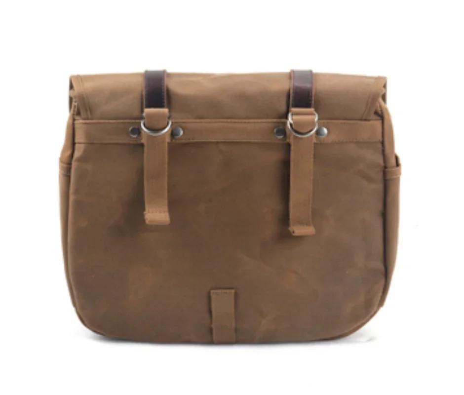 Sac latéral en toile teintée pour moto, sac de moto vintage, sac de vélo extérieur, batik, avertir