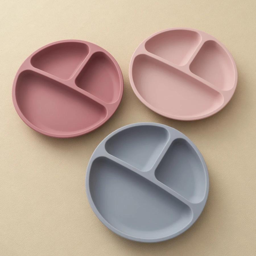 Assiette à manger en Silicone pour bébé, 1 pièce, sans BPA, plats pour enfants, aspiration, vaissell