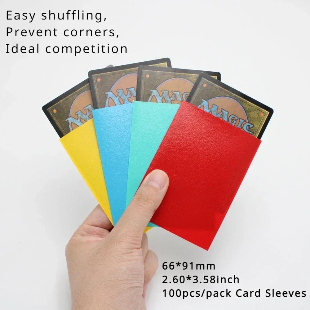 100 pièces 66x91mm mat coloré taille Standard manchons de cartes TCG cartes à collectionner protecte