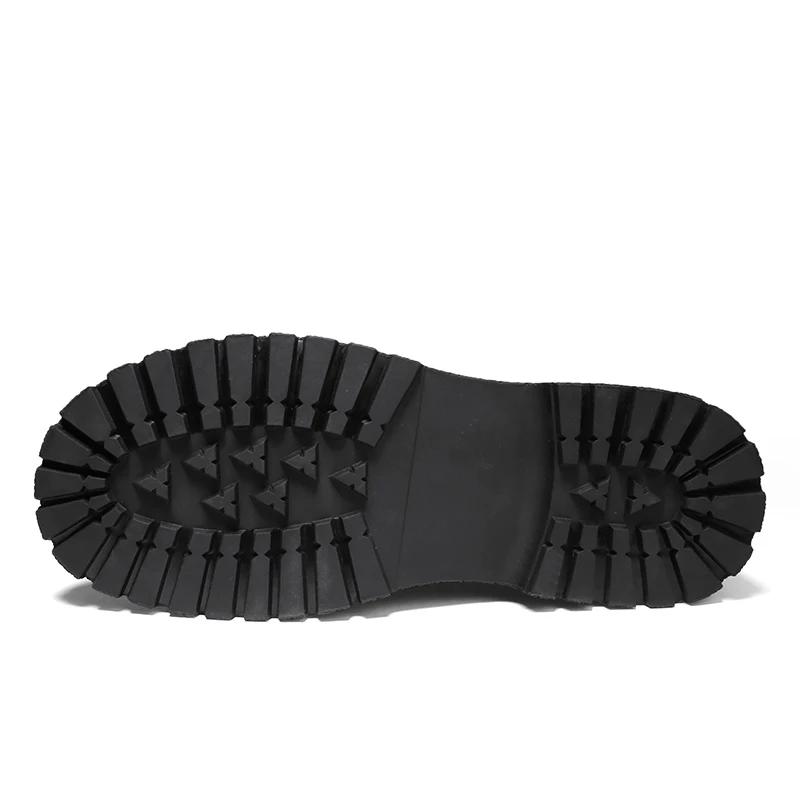 Bottines Chelsea en cuir véritable pour hommes, bottines décontractées à la mode, de luxe, en peluch