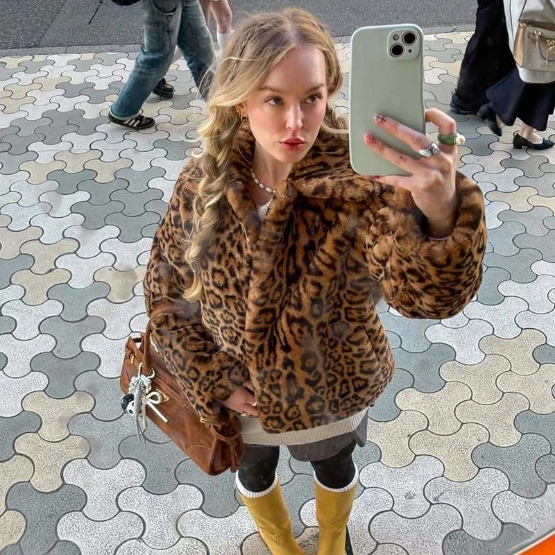 MUJER manteau en fausse fourrure pelucheuse veste femme 2025 femme automne hiver nouveau dans les vê