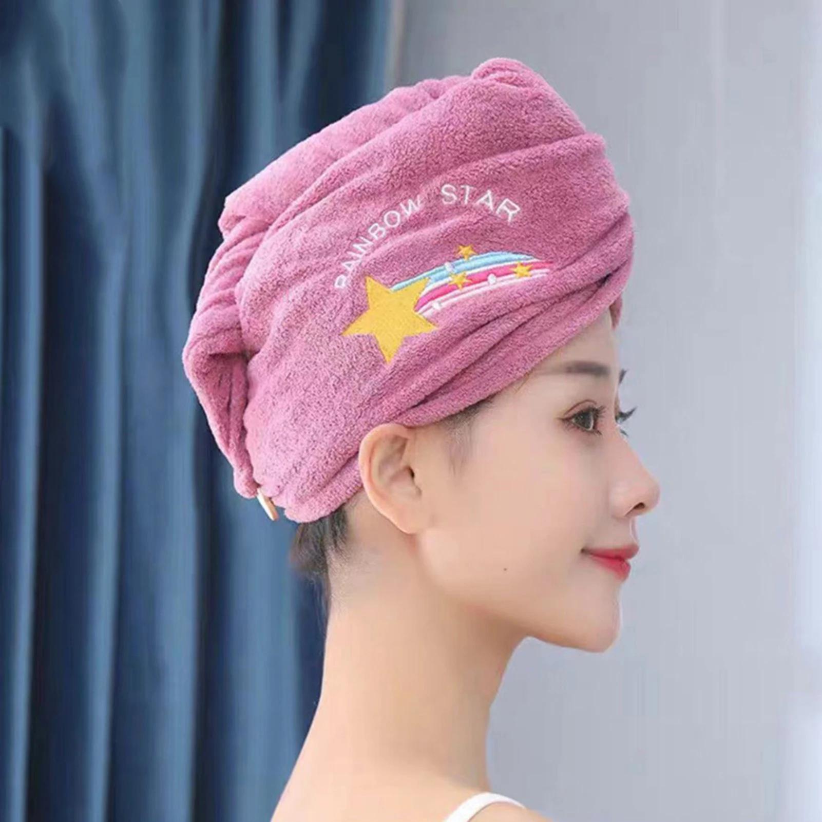Serviette de cheveux en molleton de corail pour femmes, Turban lavable pour cheveux, serviettes de t