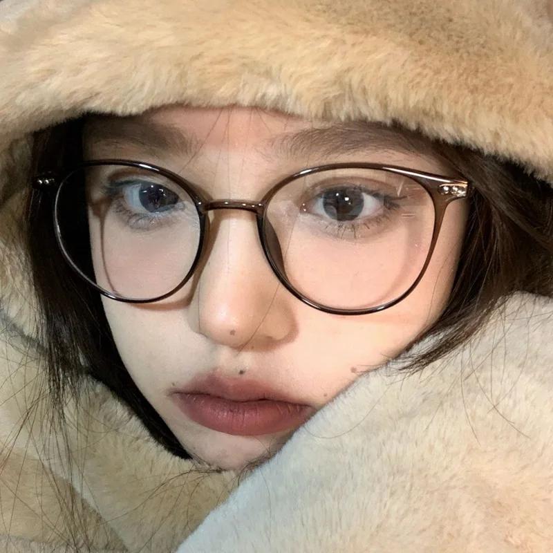 Nouvelles lunettes polygonales rondes unisexes pour hommes et femmes, monture en métal, verres simpl