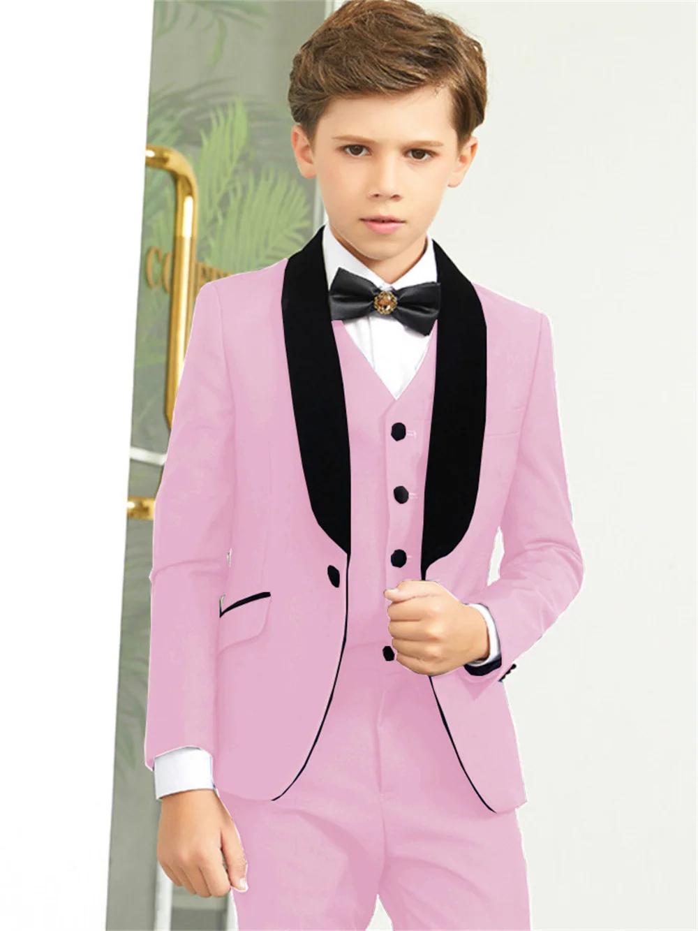 Txjojn offre spéciale châle revers enfants costumes veste gilet pantalon 3 pièces, livraison rapide