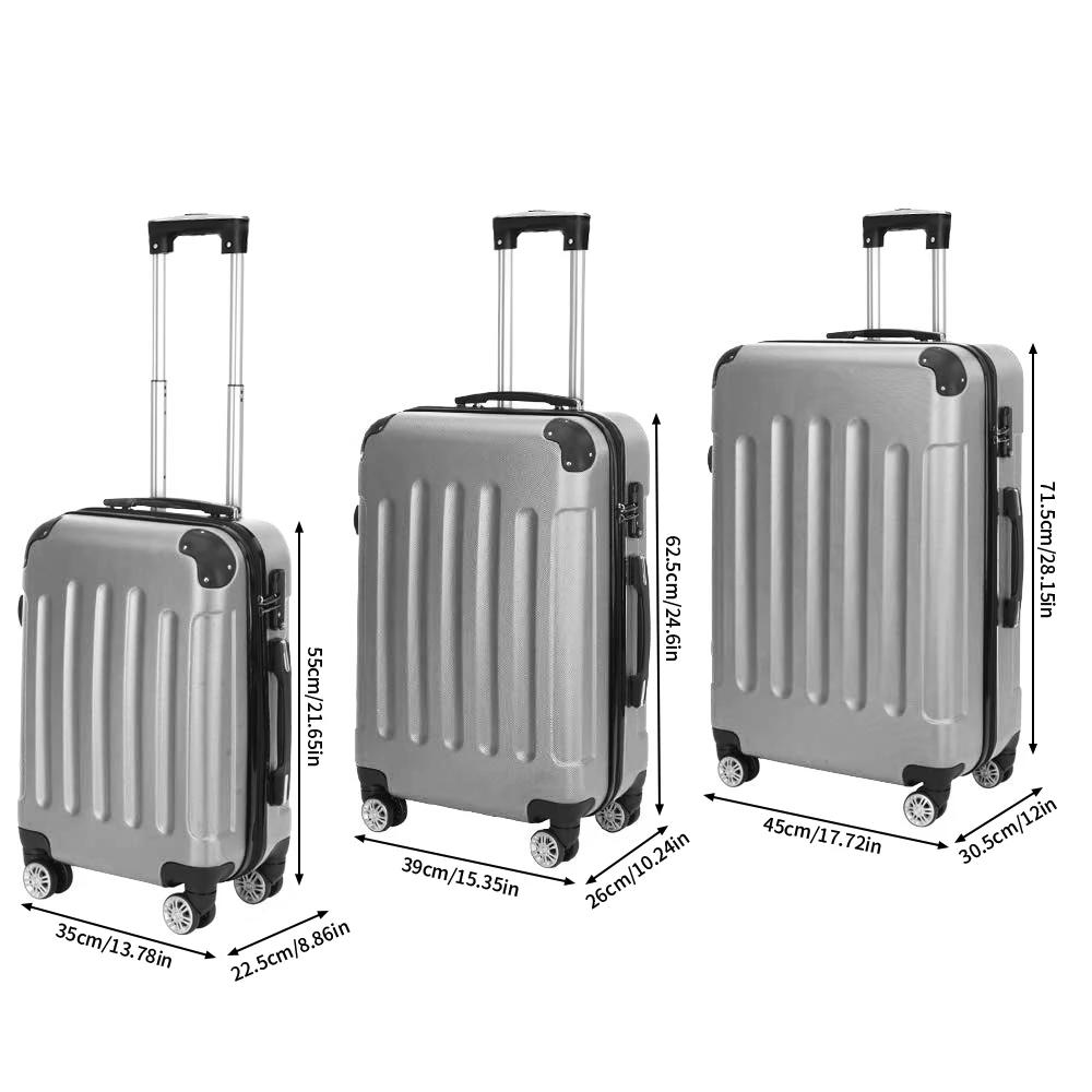 Ensemble de bagages Anajqaqia avec 4 roues et serrure à combinaison, ensemble de 3 valises, valise r
