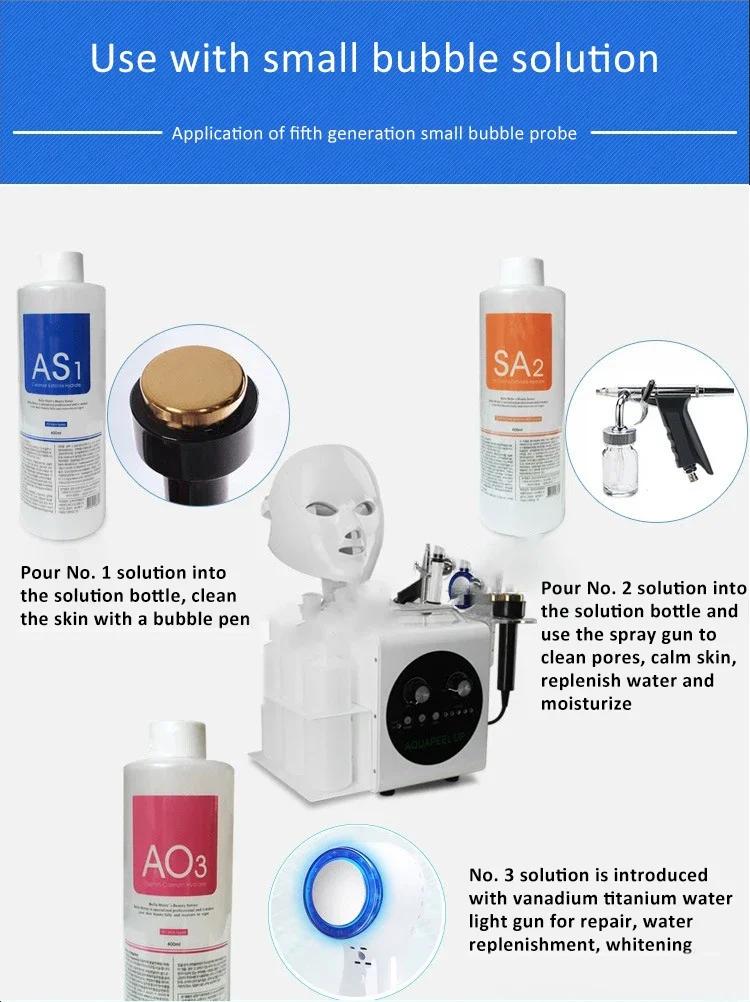 Sérum liquide Hydra pour le visage, Solution pour Peeling aquatique AS1 SA2 AO3, pour Machine de bea