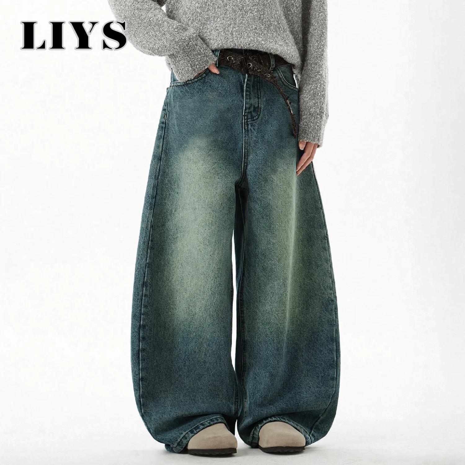 Vêtements pour hommes bleu pantalon en jean à jambes larges jean Baggy Vintage coupe tridimensionnel
