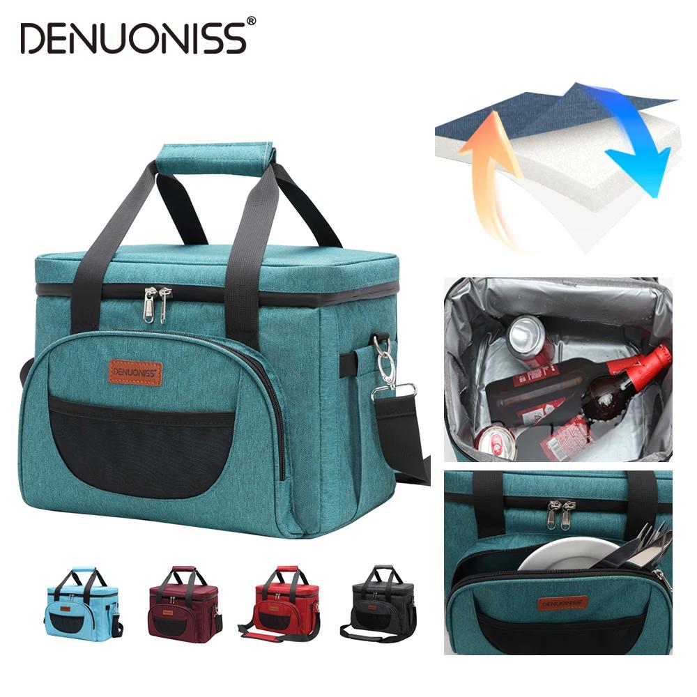 DENUONISS 16/28L sac isotherme à bandoulière pour aliments sac thermique pique-nique Camping sac iso