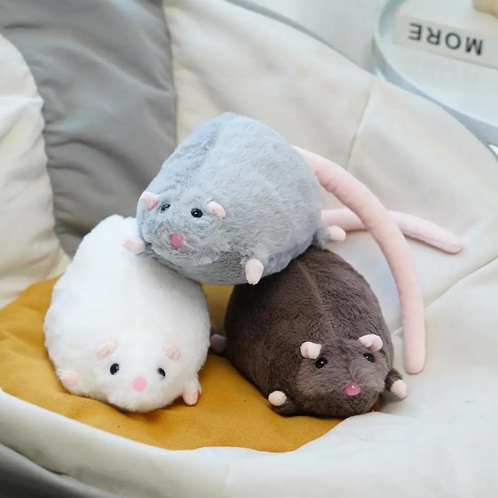 Peluche Souris Mignonne 40/90cm, Poupée Rat sur Branche Florale Géante, Figurine Animale Douce de De