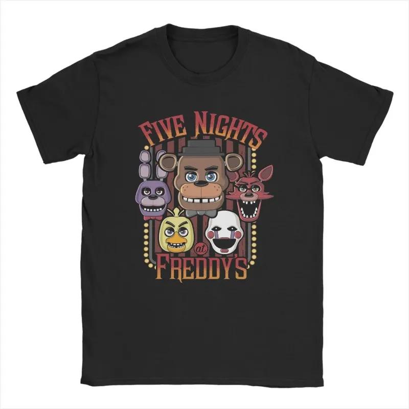 Hommes printemps été piège FNAF à Freddys trompette T-Shirts Vintage 100% coton vêtements Vintage à