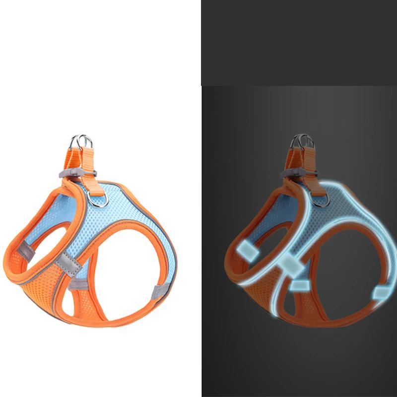 Harnais réfléchissant pour animaux de compagnie XXXS-L, sangle pour chiens avec laisse, gilet réglab