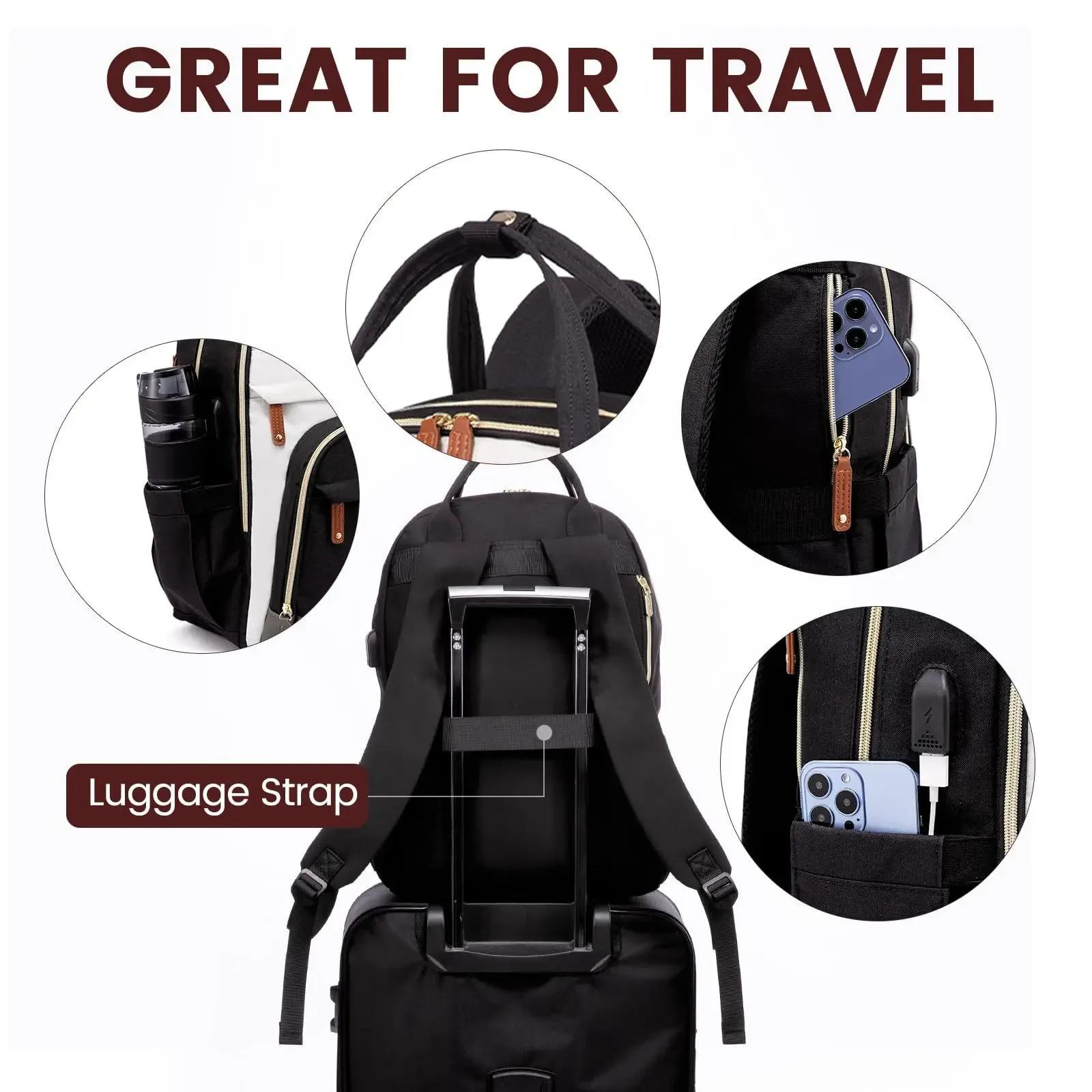 Sac à dos de grande capacité pour femme, sac de voyage tendance, sac à main en tissu Oxford, style d