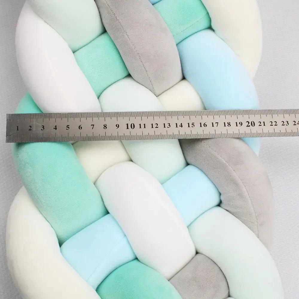 Pare-chocs CPull pour bébé, lit pour bébé, nouveau-né autour de coussin, tresse, décoration de lit,