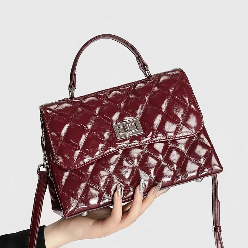 Sacs à bandoulière en cuir de vache véritable pour femmes, sacoche de téléphone portable, sac sous l