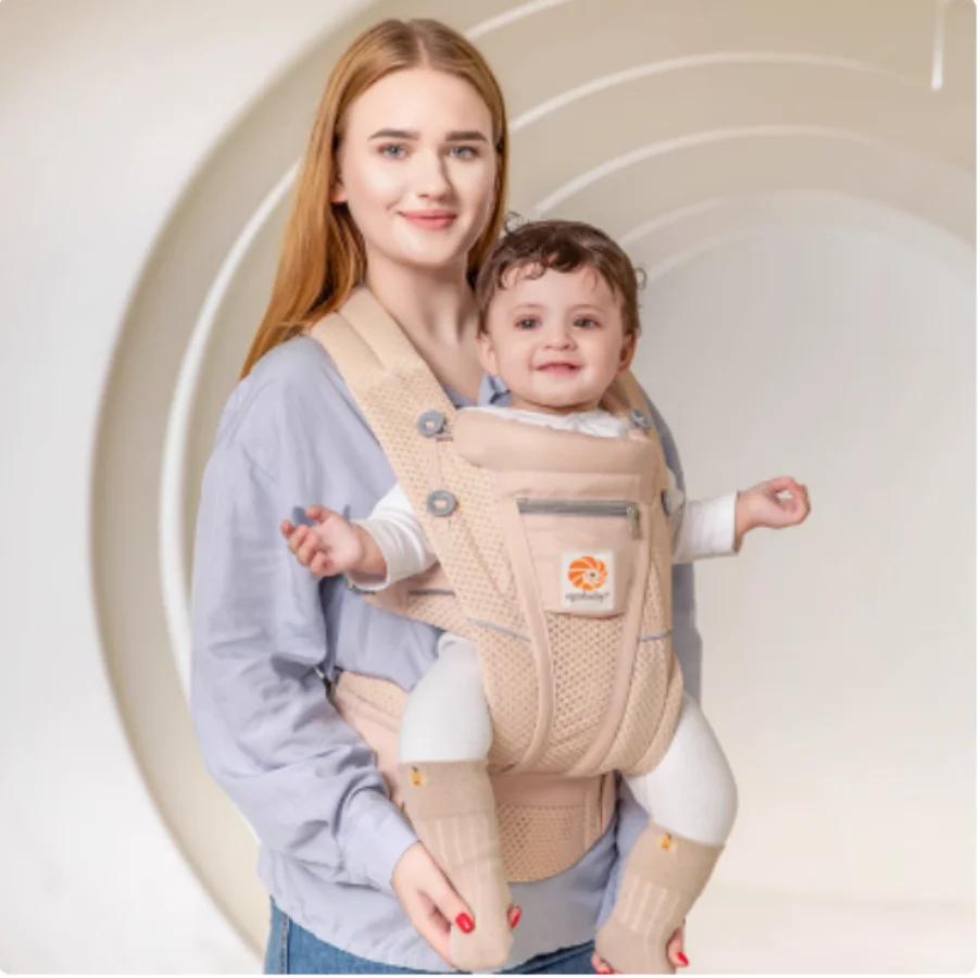 Porte-bébé en coton ergonomique, porte-sac à dos, ceinture d'épaule, écharpe pour tout-petits, maint