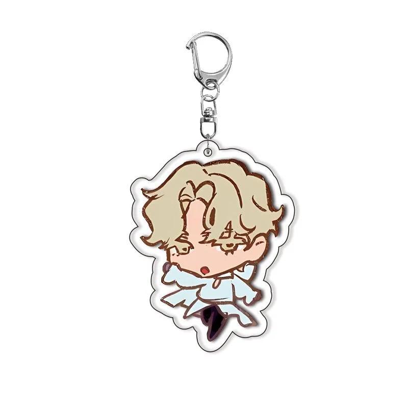 6 pièces/ensemble Anime Alien scène porte-clés homme porte-clés pour accessoires mignon sac pendenti