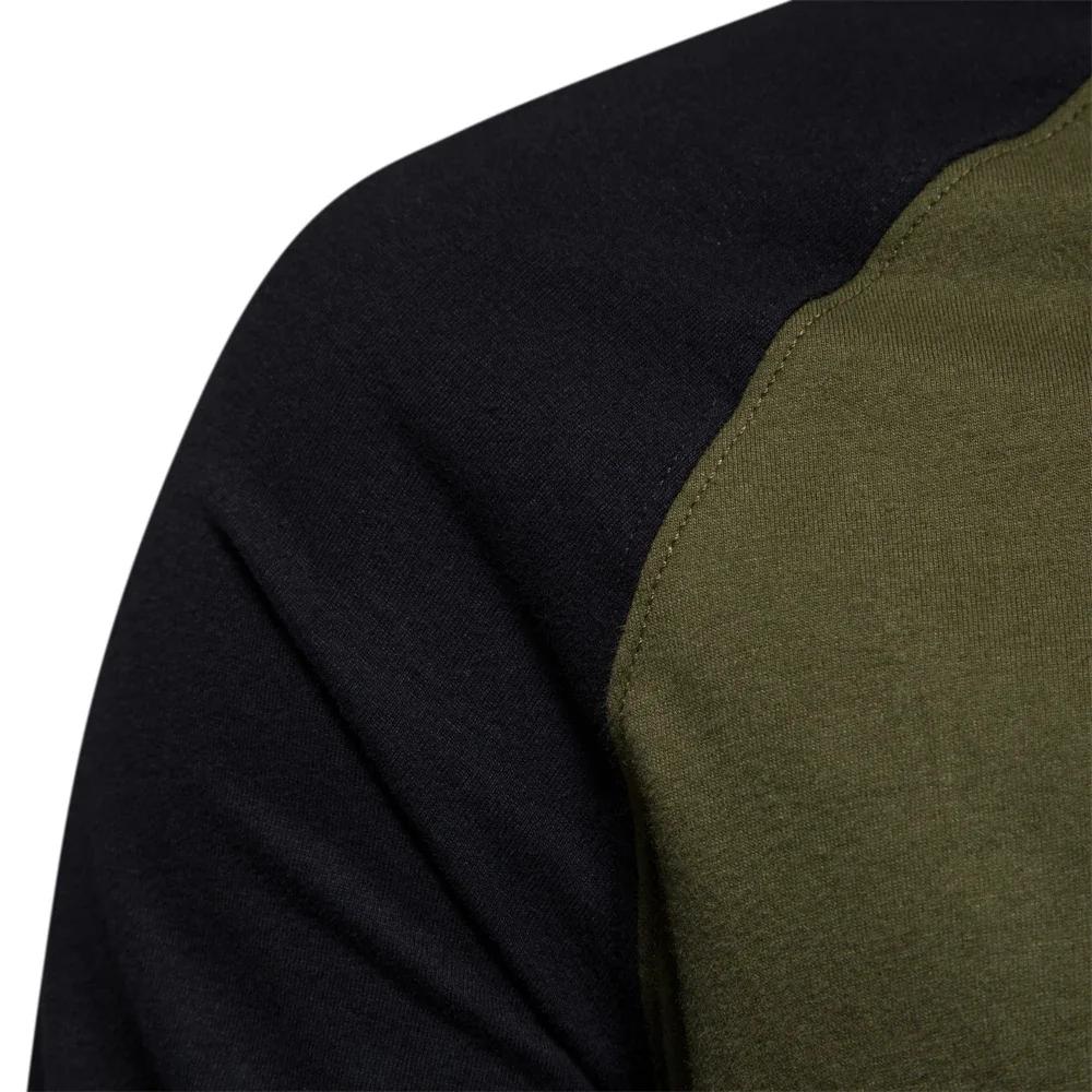 AIOPESON hommes T-shirts 100% coton à manches longues col rond Pactwork décontracté T-shirts pour ho