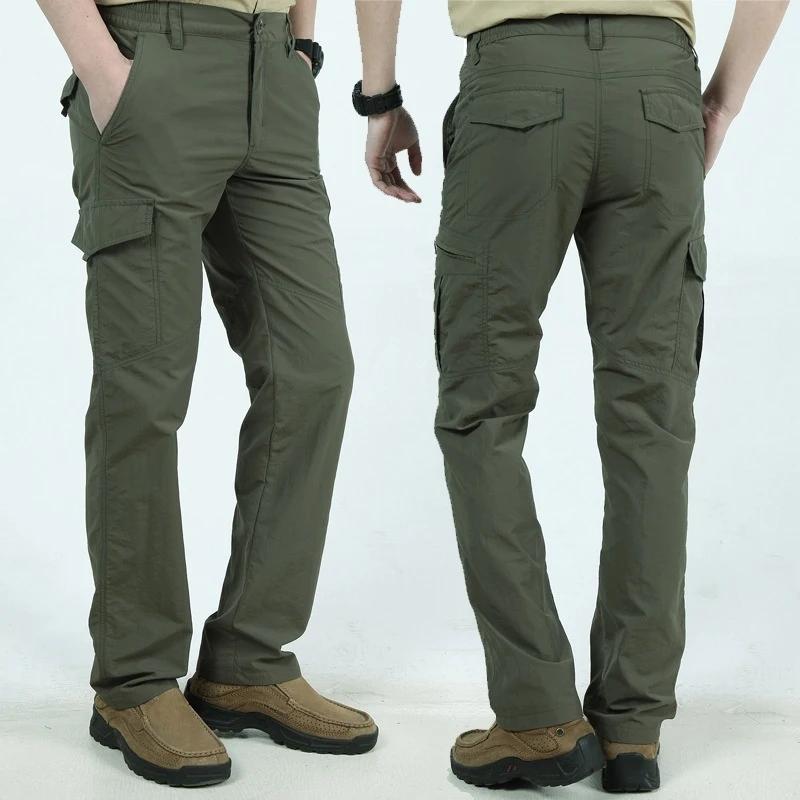 Pantalon Cargo Long Imperméable pour Homme, Vêtement d'Extérieur Respirant, Style Militaire FJMale à