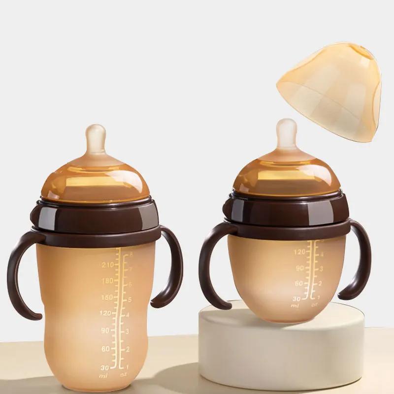 Biberons en Silicone Nano biberon avec poignée pour bébé sevrage biberon Anti-étouffement pour bébé