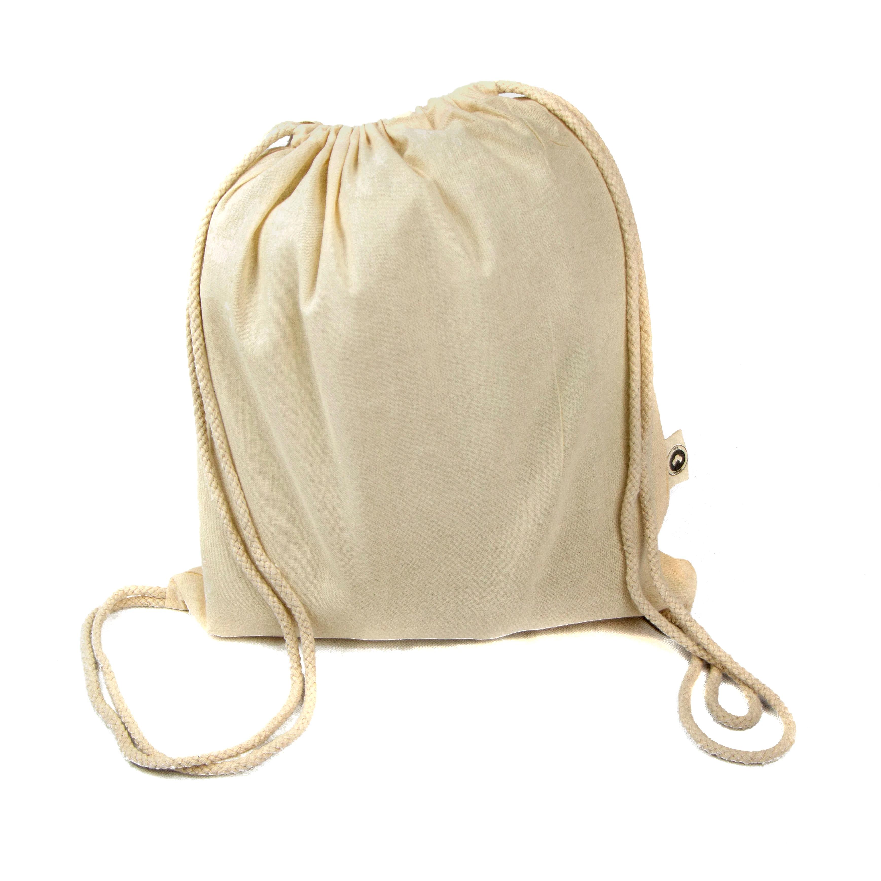 Sac à dos en coton naturel écologique avec fermeture à cordon, paquet de 50 sacs en tissu pour l'art