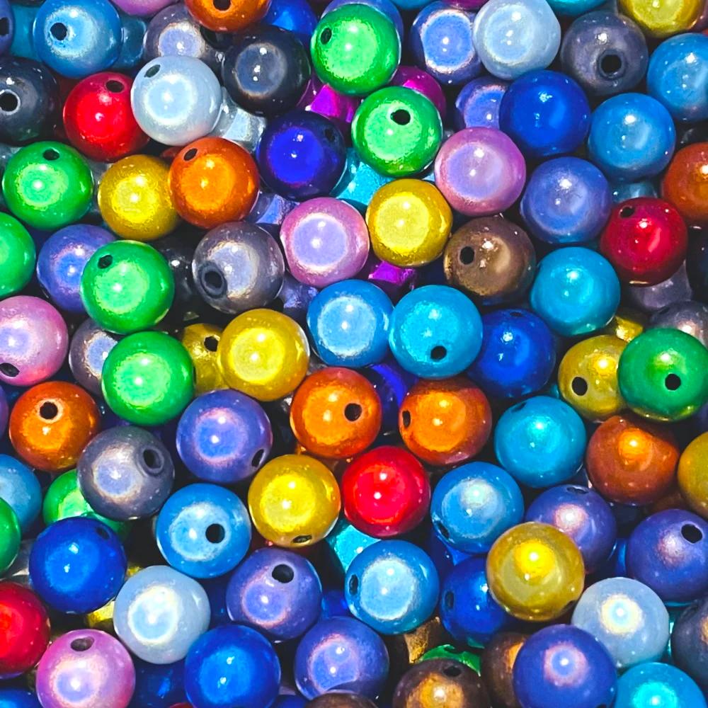 Perles réfléchissantes d'illusion 3D Miracle, 4-30mm, perles acryliques brodées pour la fabrication