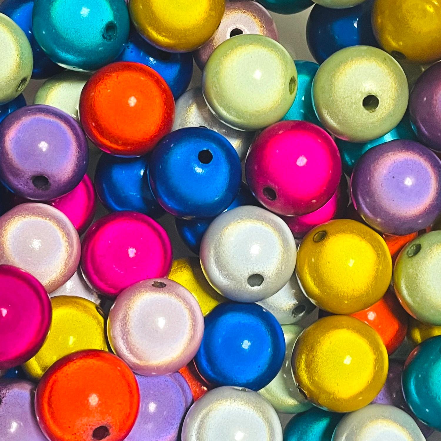 Perles réfléchissantes d'illusion 3D Miracle, 4-30mm, perles acryliques brodées pour la fabrication