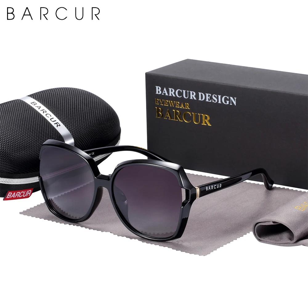 BARCUR lunettes de soleil femmes surdimensionné lunettes de soleil polarisées pour lunettes pour fem