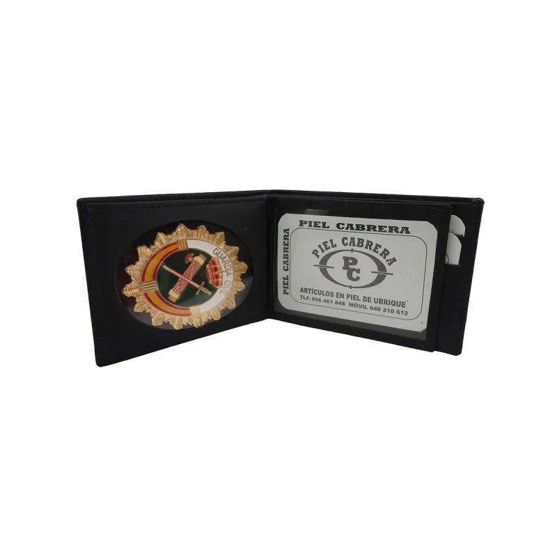 Portefeuille de la Guardia Civil avec badge inclus en cuir, porte-cartes, documents, portefeuille, b