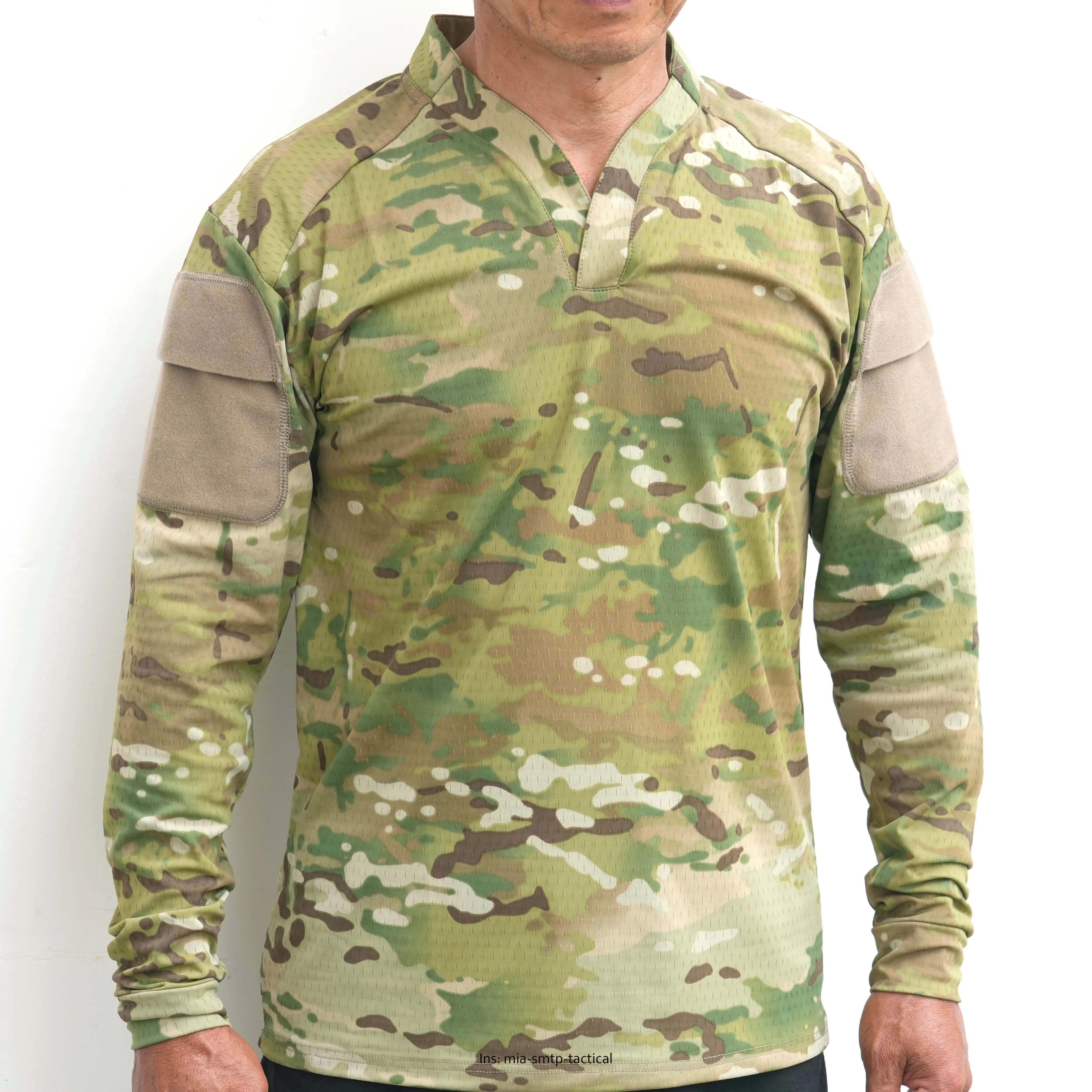 Chemise de combat respirante style Cag SMTP002 pour hommes à manches longues