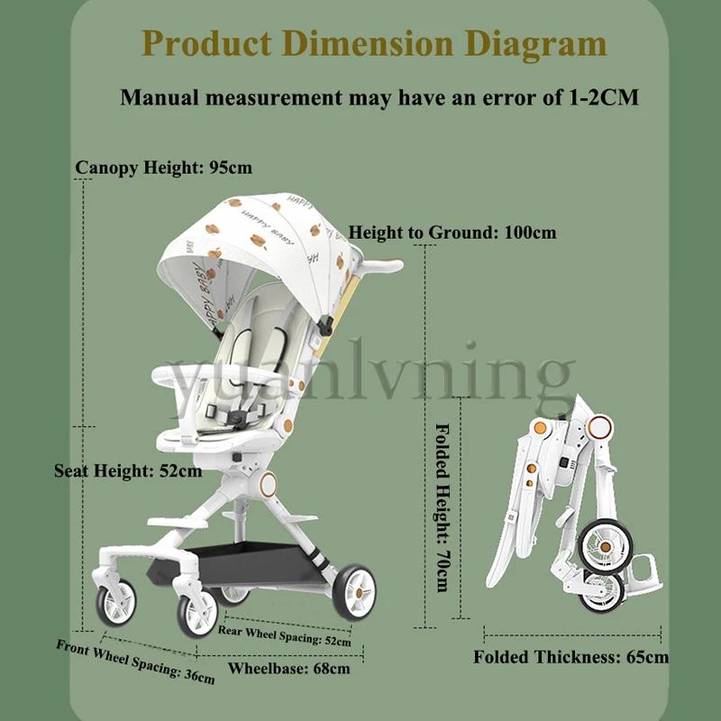 Poussette pliable à 4 roues avec siège réversible