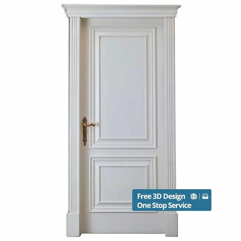 Conception de porte intérieure en bois massif de chambre à coucher de luxe 30X78