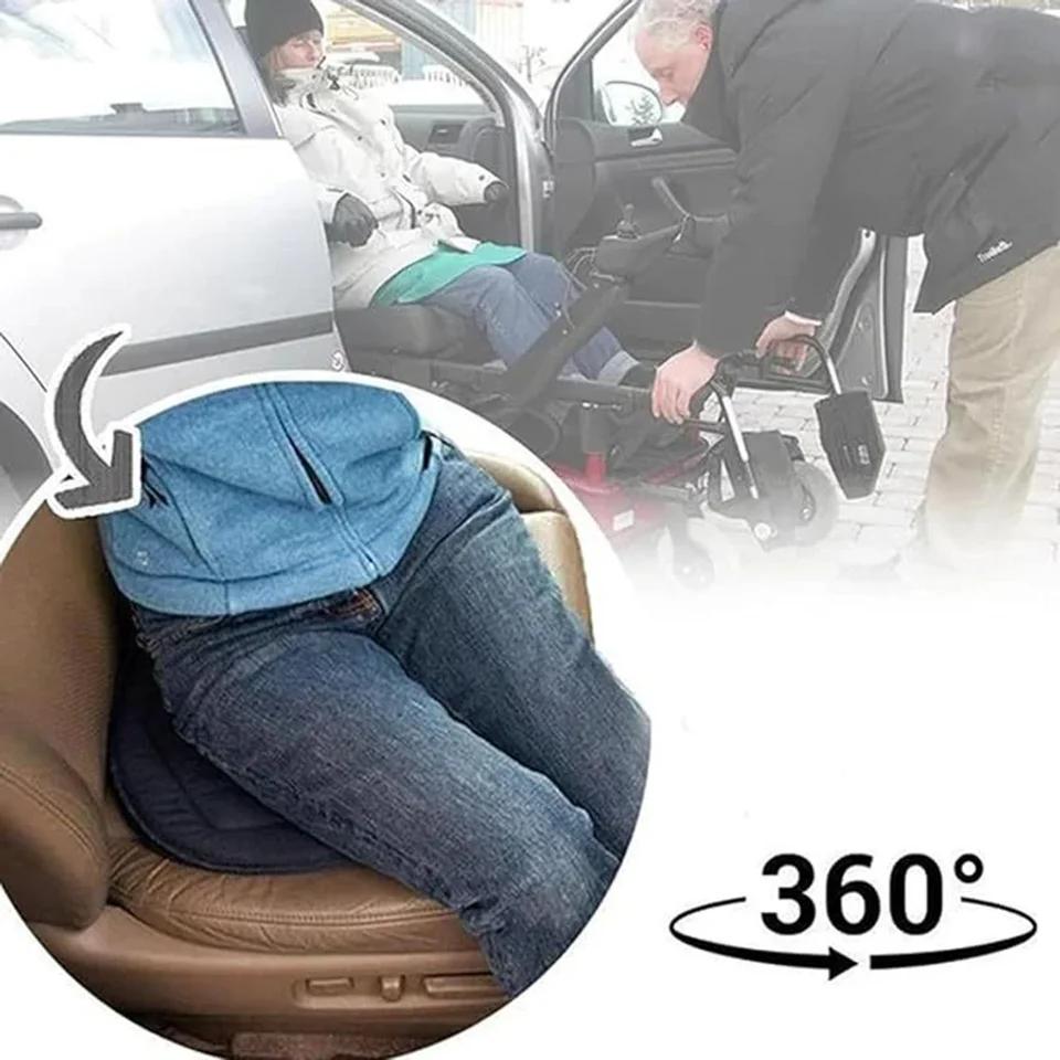 Coussin de siège de voiture rotatif à 360 degrés pour personnes âgées et femmes enceintes, coussin de siège pivotant universel multifonctionnel pour véhicule