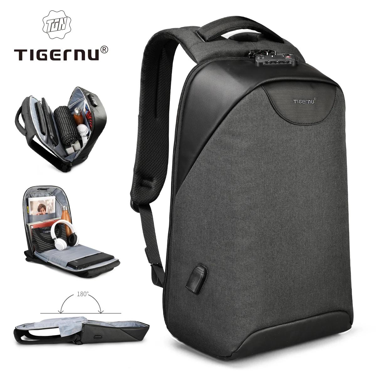Tigernu sacs à dos antivol pour hommes pour femmes sans clé TSA serrure sac à dos 15.6 pouces sac à dos pour ordinateur
